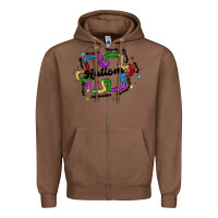 Chestnut autism teacher pencil Zipper Hoodie - MaliasSmallBusiness