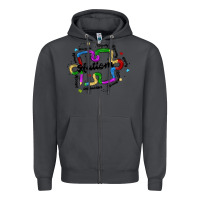 Smoke autism teacher pencil Zipper Hoodie - MaliasSmallBusiness