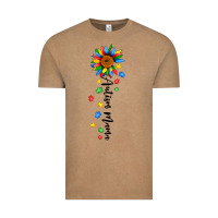 Vintage Coffee autism mama sunflower black Vintage Tee - JahusDesignShop