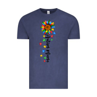Vintage Denim autism mama sunflower black Vintage Tee - JahusDesignShop