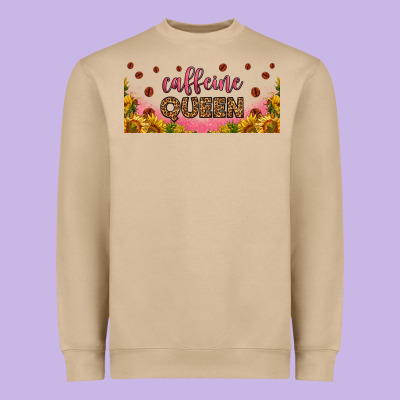 Caffeine Queen 16oz Libbey Cup Heavyweight Sweatshirt Designed By Hra Design Shop