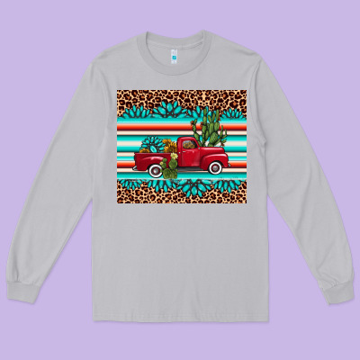 Truck Gemstone Leopard Long Sleeve Tee Designed By Adodesignshop