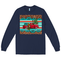 Navy truck gemstone leopard Long Sleeve Tee - AdoDesignShop