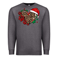 Charcoal Heather christmas paw heart Premium Sweatshirt - MaliasSmallBusiness