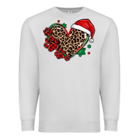 Dove Grey christmas paw heart Premium Sweatshirt - MaliasSmallBusiness