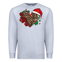 Heather Grey christmas paw heart Premium Sweatshirt - MaliasSmallBusiness