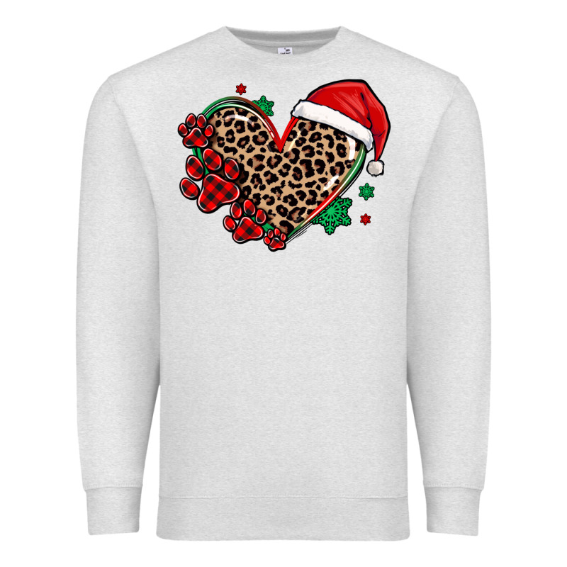 Christmas Paw Heart Premium Sweatshirt by MaliasSmallBusiness | Teevron