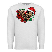 Oatmeal Heather christmas paw heart Premium Sweatshirt - MaliasSmallBusiness