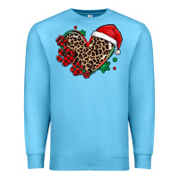Ocean Blue christmas paw heart Premium Sweatshirt - MaliasSmallBusiness