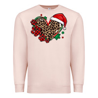 Pale Pink christmas paw heart Premium Sweatshirt - MaliasSmallBusiness