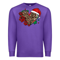 Purple christmas paw heart Premium Sweatshirt - MaliasSmallBusiness