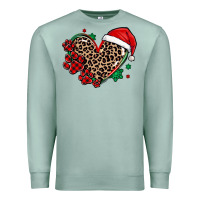 Seafoam christmas paw heart Premium Sweatshirt - MaliasSmallBusiness
