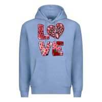 Colony Blue love with pink gemstone Premium Hoodie - RanaPortraitStore