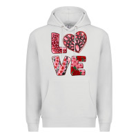 Dove Grey love with pink gemstone Premium Hoodie - RanaPortraitStore
