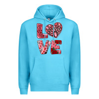 Ocean Blue love with pink gemstone Premium Hoodie - RanaPortraitStore