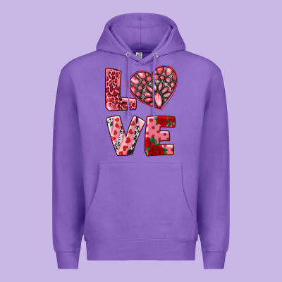 Love With Pink Gemstone Premium Hoodie Designed By Ranaportraitstore