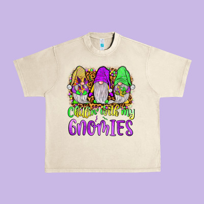 Mardi Gras Chillin' With My Gnomies Urban Heavy Tee Designed By Jahusdesignshop