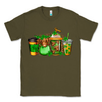 Army Green longhaired cow st patricks coffee Classic Tee - Jasminsmagicworld