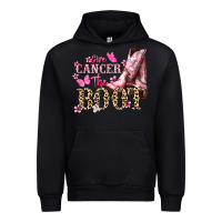 Black Give Cancer the boot Cancer Awareness Urban Hoodie - HowdyJamesFarm