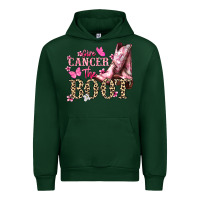 Forest Green Give Cancer the boot Cancer Awareness Urban Hoodie - HowdyJamesFarm