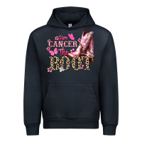 Navy Give Cancer the boot Cancer Awareness Urban Hoodie - HowdyJamesFarm