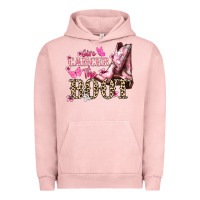 Pigment Salmon Give Cancer the boot Cancer Awareness Urban Hoodie - HowdyJamesFarm