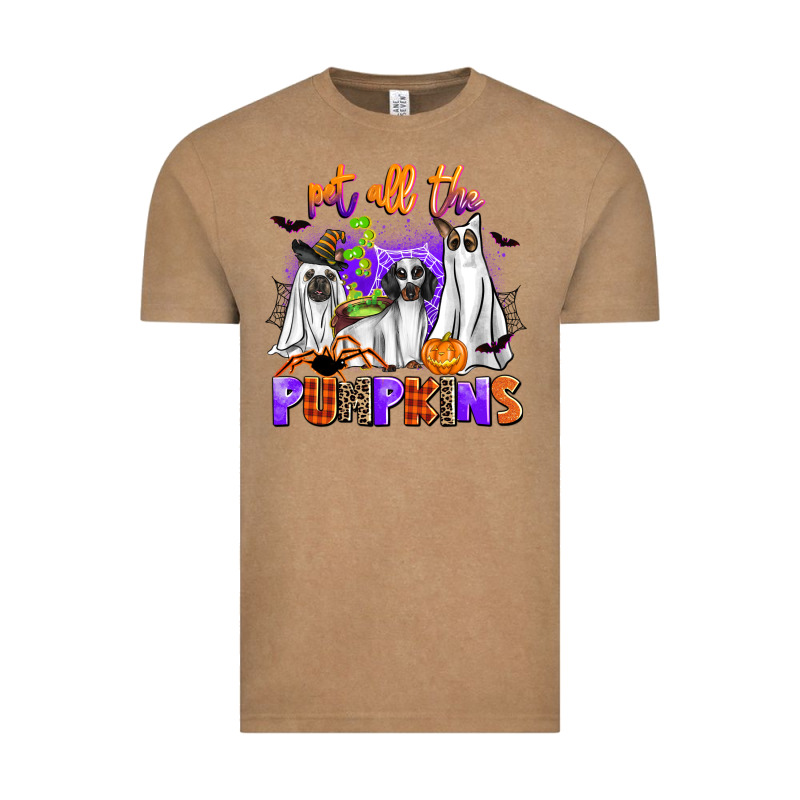 Pet All The Pupkins Vintage Tee by AdoDesignShop | Teevron