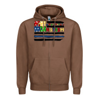 Chestnut autism usa flag Zipper Hoodie - MaliasSmallBusiness