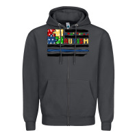 Smoke autism usa flag Zipper Hoodie - MaliasSmallBusiness