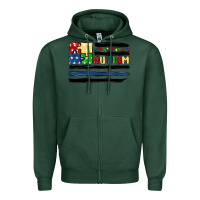 Sports Green autism usa flag Zipper Hoodie - MaliasSmallBusiness