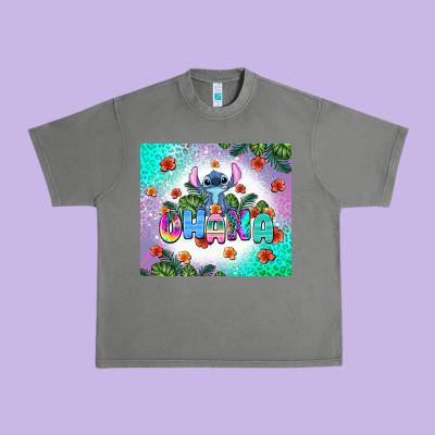 Ohana Stitch Urban Heavy Tee Designed By Adodesignshop