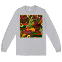 Moon Dust mexican food seamless pattern Long Sleeve Tee - BundleAndBundleShop