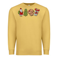 Antique Gold christmas milk and cookies Premium Sweatshirt - MaliasSmallBusiness