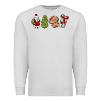 Dove Grey christmas milk and cookies Premium Sweatshirt - MaliasSmallBusiness