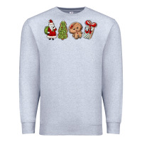 Heather Grey christmas milk and cookies Premium Sweatshirt - MaliasSmallBusiness