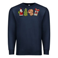 Navy christmas milk and cookies Premium Sweatshirt - MaliasSmallBusiness