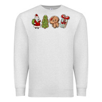 Oatmeal Heather christmas milk and cookies Premium Sweatshirt - MaliasSmallBusiness
