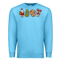 Ocean Blue christmas milk and cookies Premium Sweatshirt - MaliasSmallBusiness
