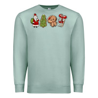 Seafoam christmas milk and cookies Premium Sweatshirt - MaliasSmallBusiness