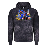 Cloud Black 4th of July gnomes with truck Vintage Hoodie - CowGirlArtShop