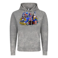 Cloud Rock 4th of July gnomes with truck Vintage Hoodie - CowGirlArtShop