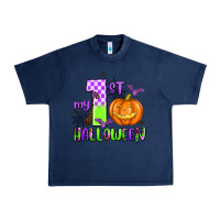 Navy my first halloween pumpkin Urban Heavy Tee - AdoDesignShop