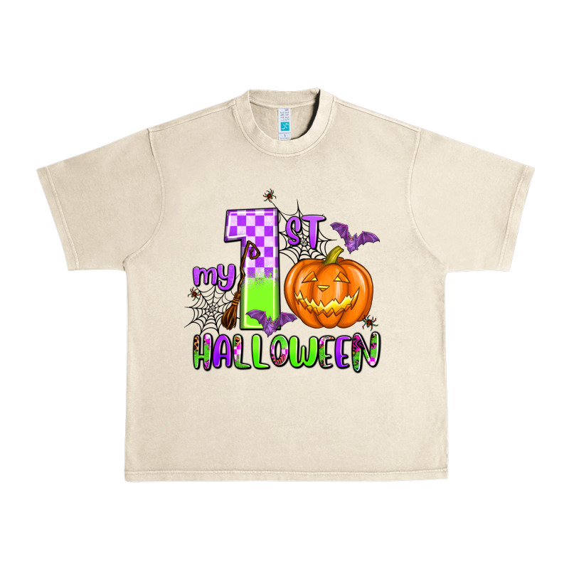 My First Halloween Pumpkin Urban Heavy Tee by AdoDesignShop | Teevron