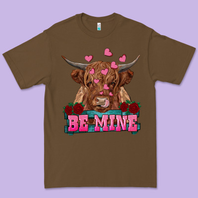 Be Mine Cow Premium Tee Designed By Ranaportraitstore