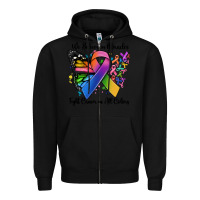 Black we believe in miracles fight cancer in all colors Zipper Hoodie - MaliasSmallBusiness