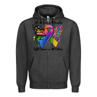 Charcoal Heather we believe in miracles fight cancer in all colors Zipper Hoodie - MaliasSmallBusiness