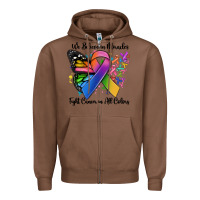 Chestnut we believe in miracles fight cancer in all colors Zipper Hoodie - MaliasSmallBusiness