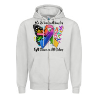 Dove Grey we believe in miracles fight cancer in all colors Zipper Hoodie - MaliasSmallBusiness