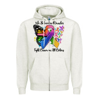 Oatmeal Heather we believe in miracles fight cancer in all colors Zipper Hoodie - MaliasSmallBusiness
