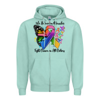 Seafoam we believe in miracles fight cancer in all colors Zipper Hoodie - MaliasSmallBusiness